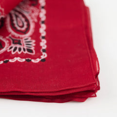 Saint Laurent 65 x 65 Bandana Scarf Red