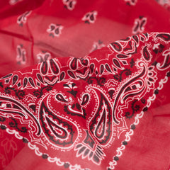 Saint Laurent 65 x 65 Bandana Scarf Red