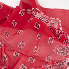 Saint Laurent 65 x 65 Bandana Scarf Red