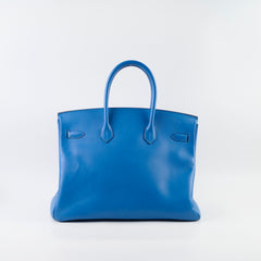 Hermes Birkin 35 Epsom Blue - Square P Stamp