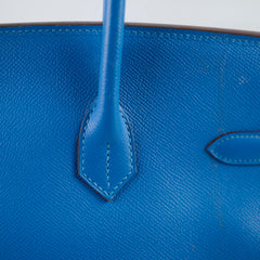 Hermes Birkin 35 Epsom Blue - Square P Stamp