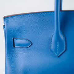 Hermes Birkin 35 Epsom Blue - Square P Stamp