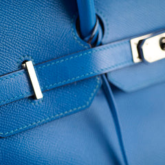 Hermes Birkin 35 Epsom Blue - Square P Stamp