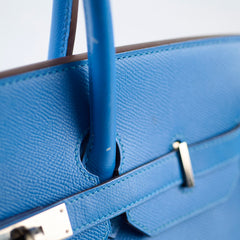 Hermes Birkin 35 Epsom Blue - Square P Stamp