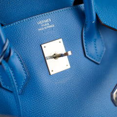Hermes Birkin 35 Epsom Blue - Square P Stamp