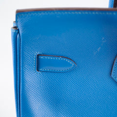 Hermes Birkin 35 Epsom Blue - Square P Stamp