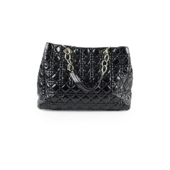 Dior Large Cannage Tote Patent Black