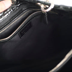 Dior Large Cannage Tote Patent Black
