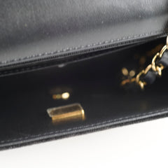 Chanel 23K Floral Sequins Mini Rectangular Black (Microchipped)