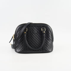 Gucci Microguccissima Dome Shoulder Bag Black