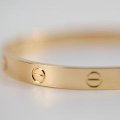 Cartier Love Classic Model Bracelet Size 18 Yellow Gold