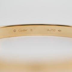 Cartier Love Classic Model Bracelet Size 18 Yellow Gold