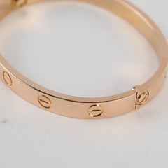 Cartier Love Classic Model Bracelet Size 16 Rose Gold