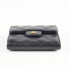 Chanel Caviar Small Flap Wallet Black