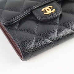 Chanel Caviar Small Flap Wallet Black