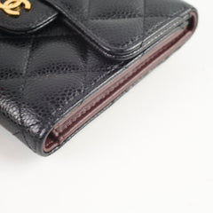 Chanel Caviar Small Flap Wallet Black