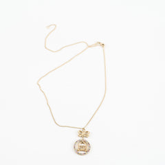 Chanel Bow & Bell Crystal Necklace Costume Jewellery