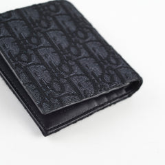 Christian Dior Oblique Canvas Tri-Fold Wallet Black