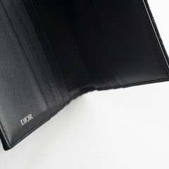 Christian Dior Oblique Canvas Tri-Fold Wallet Black