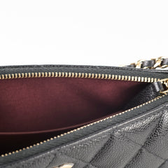 Chanel Chain Clutch Caviar Black (Microchipped)