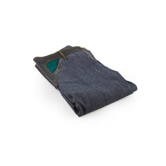 Louis Vuitton Denim Jeans Contrasting Leather Dark Blue Size 40