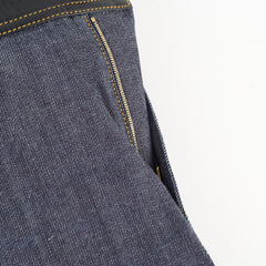 Louis Vuitton Denim Jeans Contrasting Leather Dark Blue Size 40