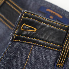 Louis Vuitton Denim Jeans Contrasting Leather Dark Blue Size 40