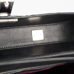 Gucci Snakeskin Large Top Handle Bag Black