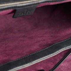 Gucci Snakeskin Large Top Handle Bag Black