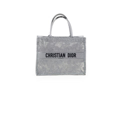 Christian Dior Medium Lace Embroidered Book Tote Grey