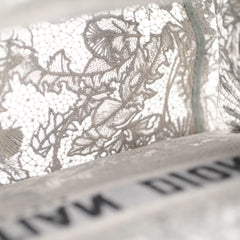 Christian Dior Medium Lace Embroidered Book Tote Grey