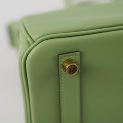 Hermes Birkin 25 Swift Vert Criquet - Stamp Y