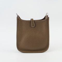 Hermes Evelyne TPM Mini Etoupe Clemence Palladium HW Z Stamp