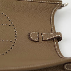 Hermes Evelyne TPM Mini Etoupe Clemence Palladium HW Z Stamp