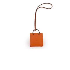 Hermes Orange Shopping Bag Charm