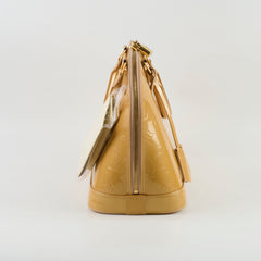 Louis Vuitton PM Alma Patent Leather Beige