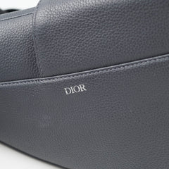 Christian Dior Men's Saddle Atelier Signature Crossbody Bag Dark Grey