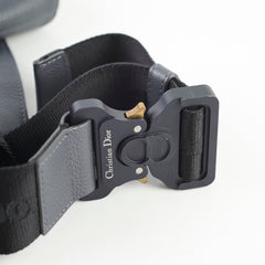 Christian Dior Men's Saddle Atelier Signature Crossbody Bag Dark Grey