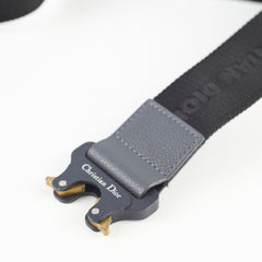 Christian Dior Men's Saddle Atelier Signature Crossbody Bag Dark Grey