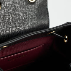 Chanel Black Caviar Mini Business Affinity Backpack
