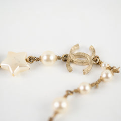 Chanel CC Star Long Pearl Necklace Costume Jewellery