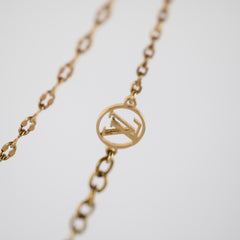 Louis Vuitton Gold Tone Necklace with Charms Costume Jewellery