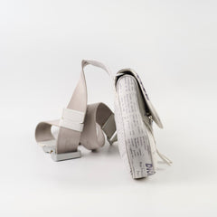 Christina Dior x Daniel Arsham Men's Newspaper Print Saddle Bag White