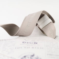 Christina Dior x Daniel Arsham Men's Newspaper Print Saddle Bag White