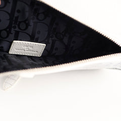 Christina Dior x Daniel Arsham Men's Newspaper Print Saddle Bag White