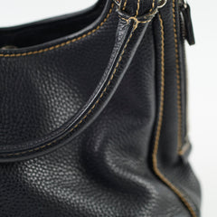 Chanel Vintage Lax Shoulder Bag Black