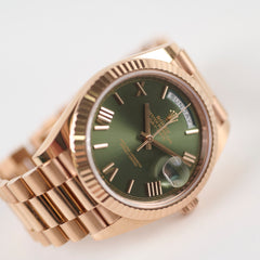 Rolex Day-Date 40 Watch Olive Dial 2022 228235