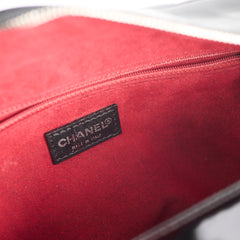 Chanel Vintage Patent Chocolate Bar Bowler Bag Black