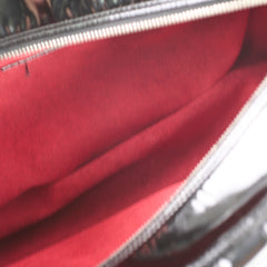 Chanel Vintage Patent Chocolate Bar Bowler Bag Black