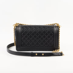 Chanel Lambskin Old Medium Boy Black